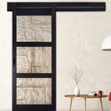 Erias Home Designs Solid MDF Room Dividers Metal Interior Barn Door ... Erias Home Designs Solid MDF Room Dividers Metal Interior Barn Door ...