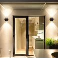 thumbnail image 3 of Lámpara de pared exterior Lámpara de pared LED creativa para exteriores Iluminación exterior de doble cabezal arriba y abajo Lámpara de jardín de estilo europeo Lámpara de decoración de hotel （Bidireccional ER, 3 of 5