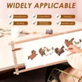 thumbnail image 5 of Embroidery Tapestry Scroll Frame, Detachable Cross Stitch Frame, Scroll Embroidery&Quilting Holder for Cross Stitch, Needlepoint, and Sewing Projects (33.3" x 12"), 5 of 11