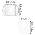 thumbnail image 6 of 8 Pcs Transparent Photo Frame Hanging Buckle Photobook Album Mirrors Heavy Retainer Clips Furniture Elegant Decor Picture Hanger Acrylic, 6 of 6