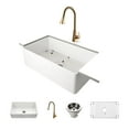 thumbnail image 5 of Houzer PTG-4300 WH-C White Sink & Accessories 31 5/16"x18 1/4"x9 1/4" 33-Inch Apron-Front Fireclay Single Bowl Kitchen Sink Apron Front, 5 of 9