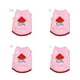 thumbnail image 5 of Greeniant Chalecos letras estilo fruta algodón transpirable camisetas para mascotas absorción de sudor ropa de cachorro medio disfraces traje patrón Ropa para mascotas Rosado XS Greeniant PT003720-01, 5 of 6