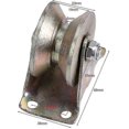 thumbnail image 4 of Steel Sliding Gate Roller Wheels - 2 Inch V-Shaped Track Rail with Bracket, 2 Pcs, 4 of 5