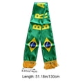 thumbnail image 3 of Hzzsbu Brazilian Soccer Scarf for Fans Green Yellow Brazil Flag Satin Scarf, Football Supporter Gear for Stadium Game Day, Tailgate Party, Watch Party Accessories, 3 of 7
