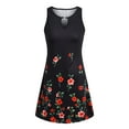 thumbnail image 3 of DYMADE Women's Floral Sleeveless Round Neck Tank Dress, 3 of 5