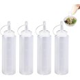 thumbnail image 1 of 4pcs 200ml Condiment Bottle Plastic Multi-use Condiment Bottles Squeeze Condiment Bottles Clear Bottles for Sauce Sauce Bottle with Cap for Seasonings, 1 of 5