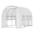 thumbnail image 2 of Outsunny 10' x 7' x 7' Walk In Tunnel Greenhouse, Outdoor Green House with Anti-Tear PE Cover, 2 of 9