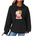 thumbnail image 1 of Qertyioot Chandail en Molleton d'Hiver pour Femmes Imprimé Noël, Manches Longues Col Rond Décontracté Mode Pull, 1 of 5