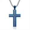 TINGN Cross Necklace for Men Stainless Steel Crucifix Pendant Silver Jesus Christ Plain Simple Women Fine Jewelry Gifts