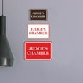 thumbnail image 4 of Signs ByLITA Classic Framed Judge's Chamber Door or Wall Sign Durable ABS Plastic | Laser Engraved | Easy Installation | Courtroom Sign (Ivory/Dark Brown) - Large, 4 of 9