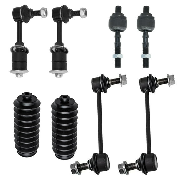 Detroit Axle - 8pc Suspension Kit for 1997-2001 Honda Prelude [Base Coupe] 1998 1999 2000 4 Front & Rear Sway Bar Links 2 Front Inner Tie Rod Ends 2 Boots Replacement