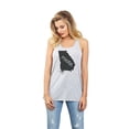 thumbnail image 2 of Thread Tank Home Roots State Georgia GA Women's Sleeveless Flowy Racerback Tank Top Sport Grey X-Large, 2 of 5