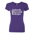 thumbnail image 2 of Wild Bobby, Jadon & Marcus & Bukayo, Sports, Women Slim Fit Junior Tee, Purple Rush, Medium, 2 of 5