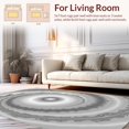 thumbnail image 2 of ODIKA 4' x 6' Machine Washable Non-Slip Area Rug, Op Art Spiral High Traffic Rug, Gray, 438284, 2 of 7
