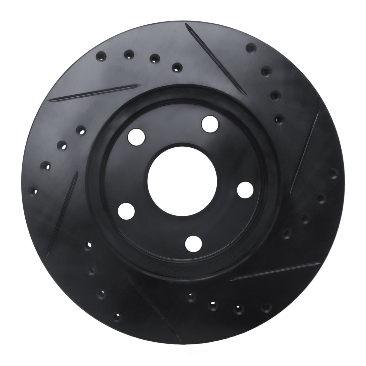 Dynamic Friction Company 633-76057L DFC Brake Rotor - Drilled And Slotted - Black