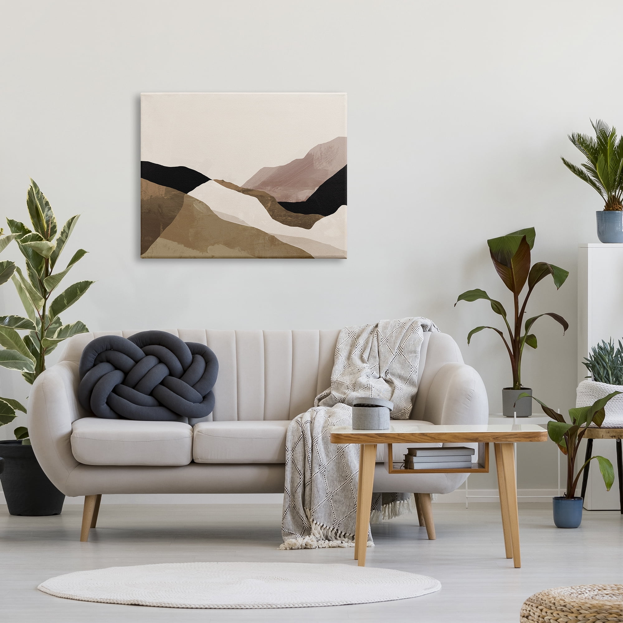 Stupell Industries Abstract Desert Dunes Collage Abstract Painting Gallery Wrapped Canvas Art Print Wall Art, 40 x 30