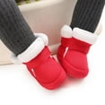 thumbnail image 5 of Baby Girls Boys Plush Snow Boots Soft Sole Anti-Slip Mid Calf Warm Winter Toddler Walking Shoes 12-18 Months, 5 of 11