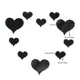 thumbnail image 5 of Verdsylv Wall Decor, 3D Heart Wall Stickers - 10Pc Removable Decal Set for Home Decor, Bedroom & Living Room Vinyl Art, Modern Love-Themed Adhesive Designs, Modern Wall Art, Black, 5 of 5