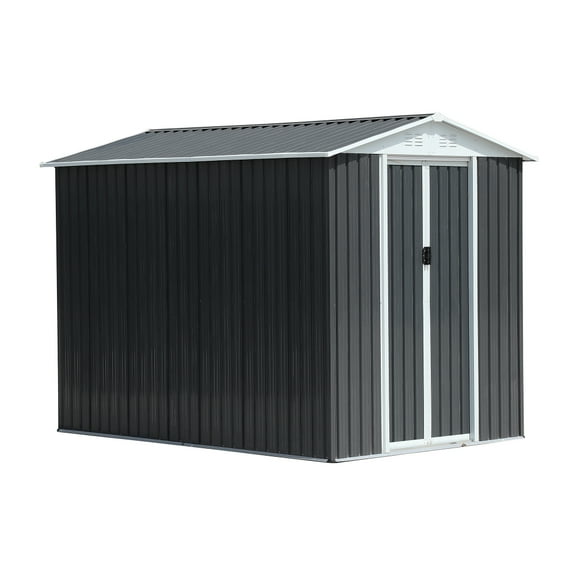 6x9 FT Metal Bike Shed with Apex Roof - Waterproof, Aluminum Frame for Secure Garden Storage
