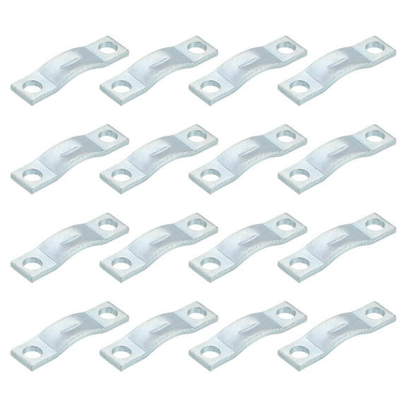 Uxcell 16Pack Rigid Pipe Strap Fit M3 (1/8") Tube OD, 2 Holes Stainless Steel Tube Clamp for Pipe or Cable Fixing