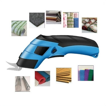 Electric Scissors for Cutting Fabric, Cardboard & Plastic  Rechargeable Cordless Electric Scissors with 2 Blades
