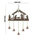 thumbnail image 3 of Danhjin Nativity Scene Flat Wind Chime, Solar Powered LED Religious Christmas Holiday Hanging Decoration, Themed Solar Wind Chimes for Garden Patio Yard, Festive Christian Home Decor, 11.81x19.69in, 3 of 9