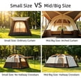 thumbnail image 6 of 8 Person Outdoor Family Camping Tents, 12' x 8' x 6', Easy Setup Waterproof Windproof Backpacking Tent with Divided Curtain, Lightweight Portable for Camping, Travel, Fishing, Hiking, Coffee, 6 of 10