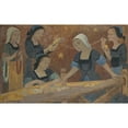 thumbnail image 2 of Paul Sérusier 14x11 Black Ornate Wood Framed Double Matted Museum Art Print Titled: The Tapestry (The Five Weavers) (1924), 2 of 5