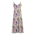 thumbnail image 3 of Generic Women's Summer Maxi Dress Casual V-Neck Sleeveless Bohemian Spaghetti Strap Floral Long Maxi Dress, 3 of 4