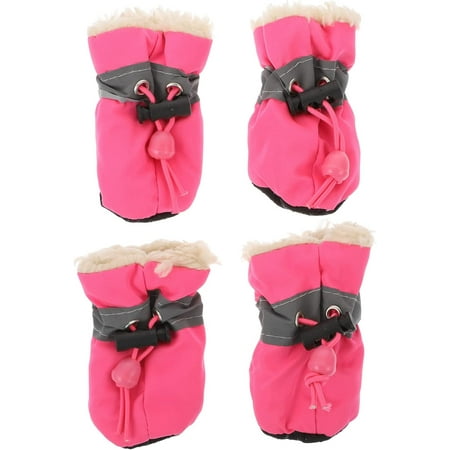 Sock Sneakers 4Pcs/Set Small Dog Shoes - Warm Cotton Padded Boots Non- Puppy Winter Outdoor Shoes Dog Paw Protectors Sneakers