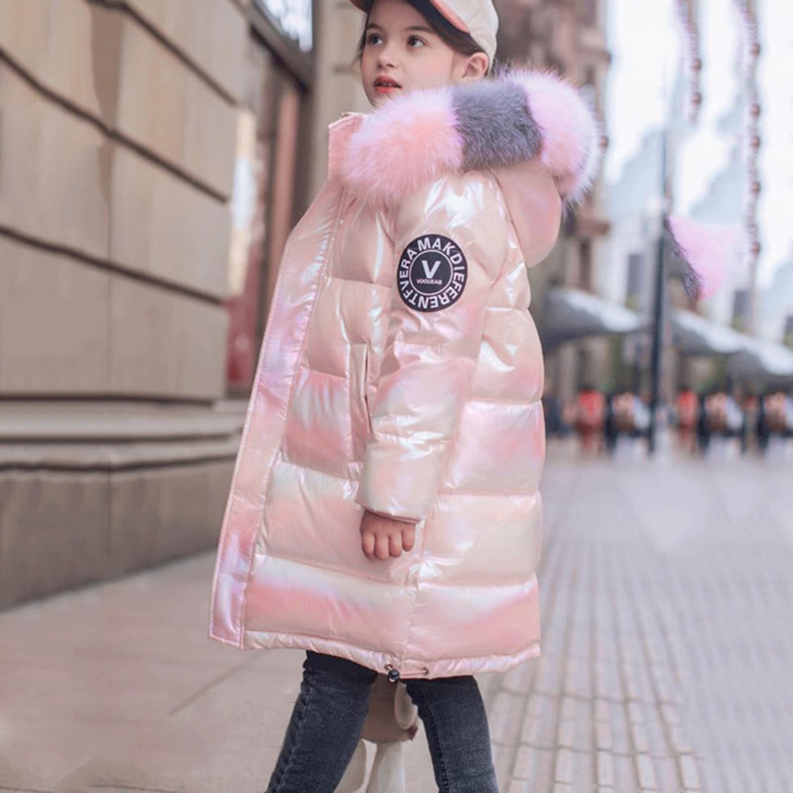 Manteau D'hiver Fille - Doudoune Polaire Rembourrée à Capuche, Chaude Et Légère | Parka Matelassée Pour Tout-petits, Printemps, Automne, Hiver