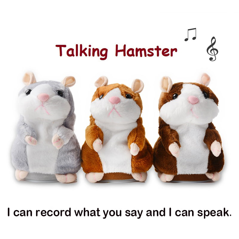 JANDEL Kids Record Toys, Talking Hamster, Pet Voice Funny Recorder, Repeat  Plush Stuffed Animal Toy Gift for Kid 