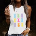 thumbnail image 2 of Moda Mujer Causal Rounk Cuello Impresión Blusa Sin Mangas Camiseta Verano Tank Tops Fridja qr2317, 2 of 6