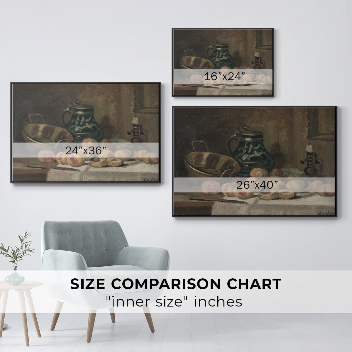 Vintage Botanical Print-XLIX By Wexford Home Framed in Black Wood Gallery Wrapped Canvas 25 in. x 37 in.