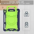 thumbnail image 3 of elitegadget Case for iPad Air 11 Inch (7th/6th Generation 2025/2024) - Dual Layer Protective Heavy Duty Impact Resistant Case Cover with Rotating Ring Stand (Navy Blue/Green), 3 of 6