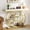 White & Gold, variant on Walsunny 41.3" Industrial Console Table, 4-Tier Entryway Console with Circular Metal Frame, Round Base Sofa Table for Living Room, White