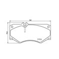 thumbnail image 4 of Brembo Brake Pad P50134 FMSI Number D1580-8792; Low-Metallic; Set Of 4, 4 of 4