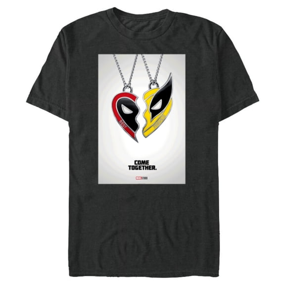 Marvel Studios Deadpool & Wolverine Friends Heart Poster- Short Sleeve Blended T-Shirt for Adults - Customized-Dark Heather