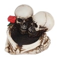 thumbnail image 3 of Resina cráneo cabeza ceniza bandeja decoración Halloween estatuilla contenedor hogar Bar Decoración perfke cenicero de calavera, 3 of 9