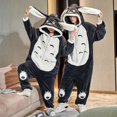 thumbnail image 3 of Pijamas con capucha para hombre y mujer, monos gruesos de Anime, ropa de dormir de gato coreano, mono suelto, suave y cálido para el hogar, Invierno, 3 of 4