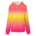 thumbnail image 3 of FNFYFH Womens Oversized Hoodies Gradient Drop Shoulder Sweatshirts Casual Long Sleeve Hooded Pullover Tops with Pockets, 3 of 5