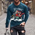 thumbnail image 2 of YanHoo Christmas Tree Tshirt Men Christmas 3D Tshirt Big and Tall Christmas Long Sleeve Tee Xmas Santa Novelty Christmas Holiday T-Shirt Men Christmas Gifts under 10, 2 of 5