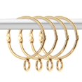 thumbnail image 1 of 20 Pcs Openable Gold Curtain Rings Open and Close Metal Rustproof Drapery Loops with Eyelet for Hook, 1 of 5
