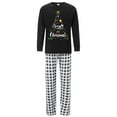 thumbnail image 6 of Jaweiwi Family Matching Christmas Pajamas Set Plaid and Letter Print Holiday Pajamas Sleepwear Dad Mom Kids PJs, 6 of 10