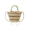 thumbnail image 5 of URTERYSER 2025 Spring Fashionable Crossbody Bag Large Capacity Straw Braid Shoulder Bags Handbag for Women with Drawstring Closure White, 5 of 9