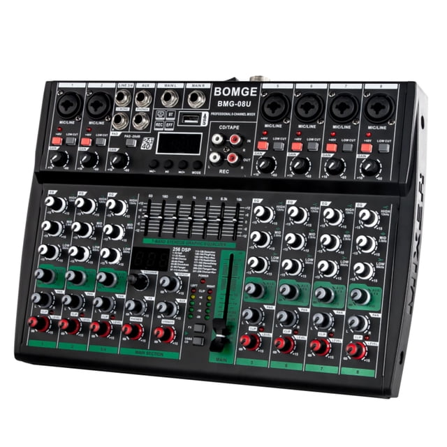 Mezclador de audio BOMGE Professional Sound Board 8 canales USB Bluetooth