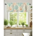thumbnail image 2 of Rod Pocket Window Valances Colorful Tropical Coral Shell on Beige Short Kitchen Curtains Summer Starfish Window Treatment Drapes for Bedroom Bathroom Living Room 54x18In,1 Panel, 2 of 7