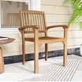 thumbnail image 2 of Costway 1 PCS Outdoor Patio Chair Teak Wood Armchair with Slatted Seat & Curved Seat, 2 of 9