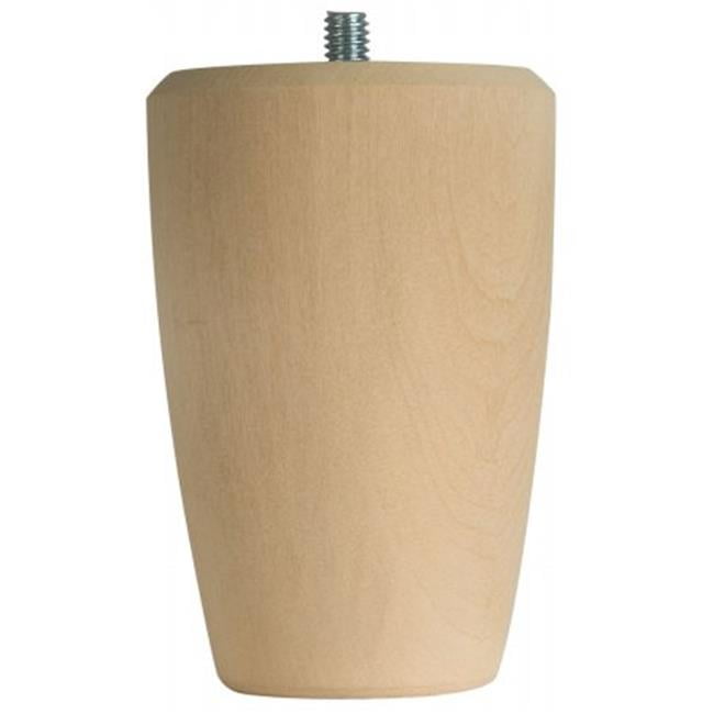 Waddell  Furniture Leg  Round Tapered Design  3.5 in H Wood 