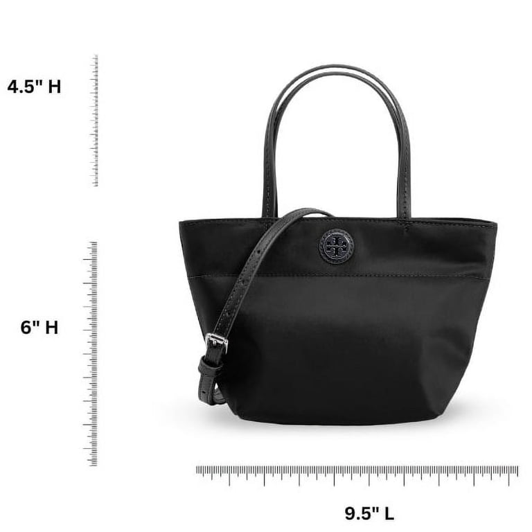 Tory Burch Women's Small Nylon Top-Zip Crossbody Bag (Black